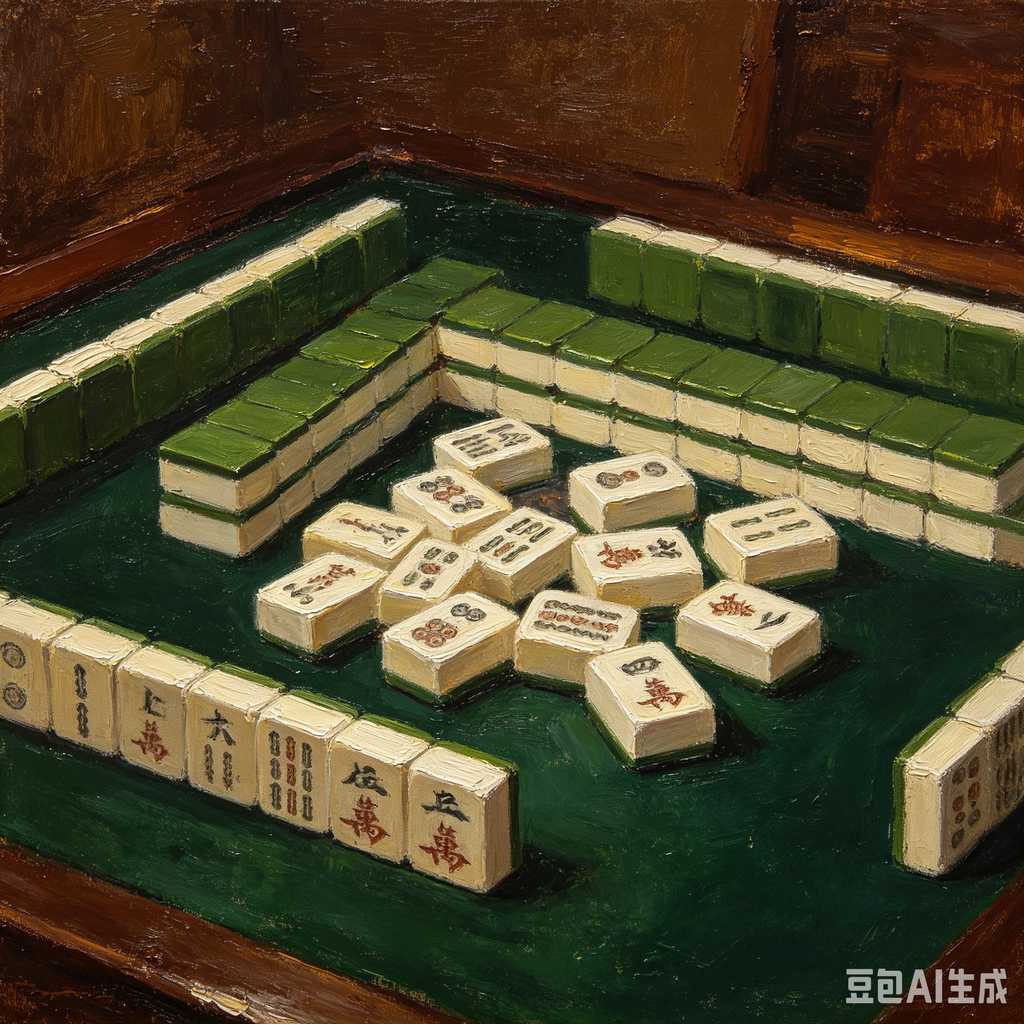gradient blue mahjong tiles